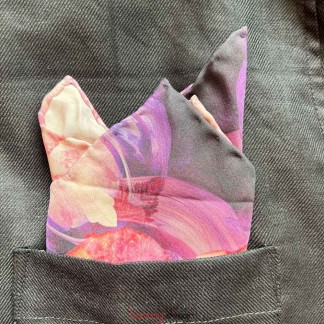 Khăn lụa vuông pocket square - M18 - 27*27 cm